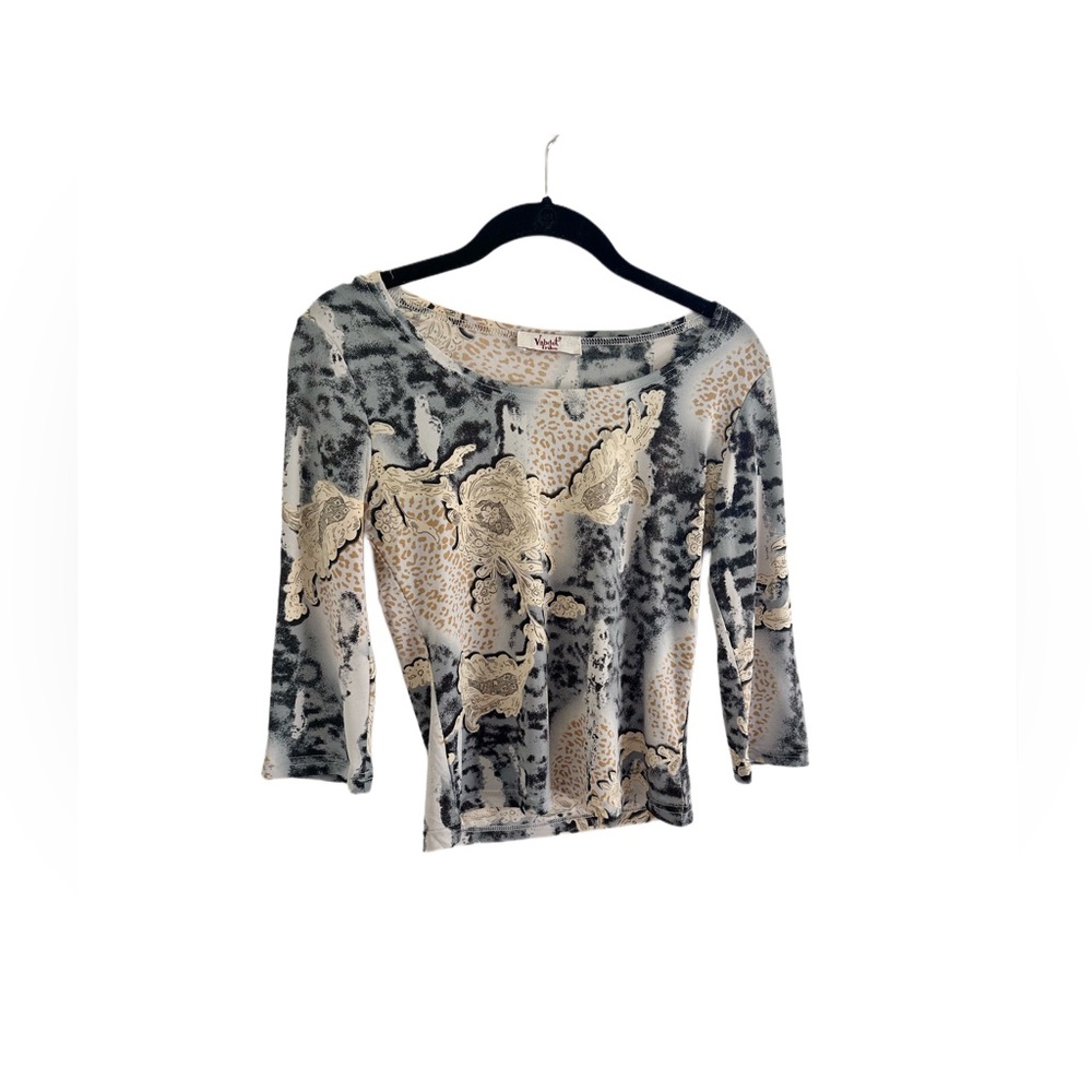 Y2K Cheetah Abstract Top